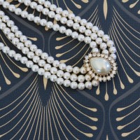 Kolia z pereł vintage, costume jewellery